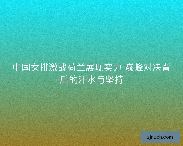 中国女排激战荷兰展现实力 巅峰对决背后的汗水与坚持